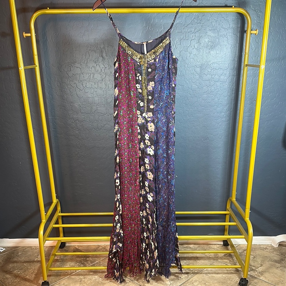 Free People Red and Blue Maxi Sundress